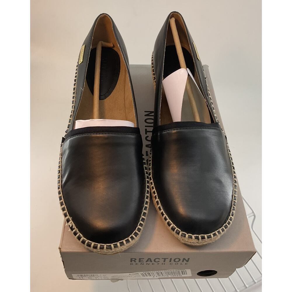 Reaction Kenneth Cole Classic Black A-line Wedge Cleo Espadrille Size‎ 11